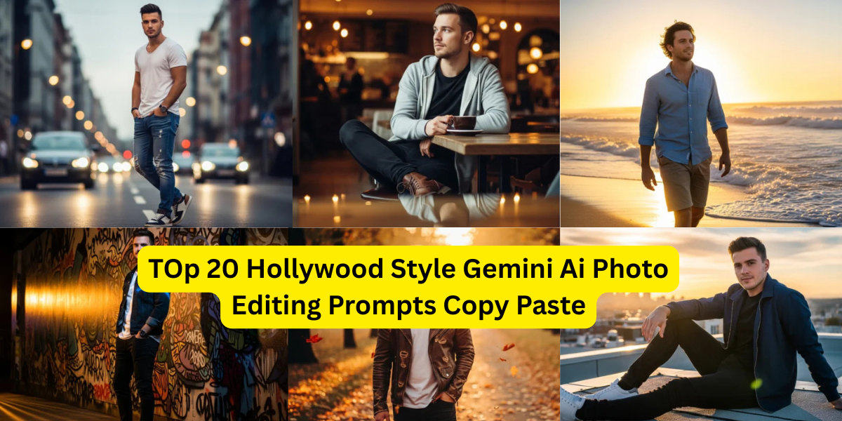 TOp 20 Hollywood Style Gemini Ai Photo Editing Prompts Copy Paste